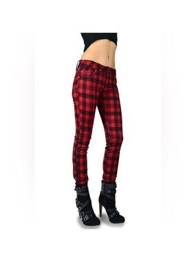Tripp NYC Daang Goodman Plaid Mid Rise Skinny Pants
